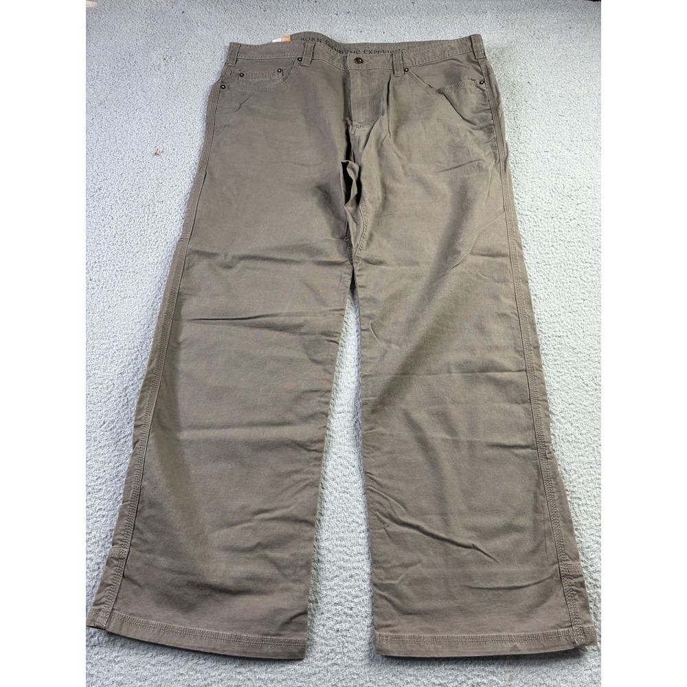 NWT $79 prAna Bronson Pants 42 x 32 Mud Brown Organic Cotton Stretch Gorpcore